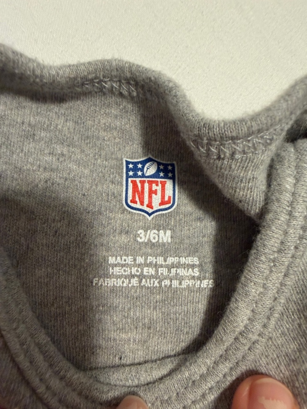 NFL San Francisco 49ers Gray & Red Baby One-Piece Bodysuit 3-6 months - Picture 3 of 5
